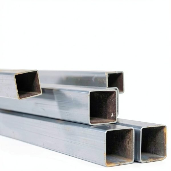 Gisafai 2 Pieces Hot Rolled Steel Square Tubing 2" x 2", 0.118" Wall, 23.6" Length Compatible with ASTM A-36-3