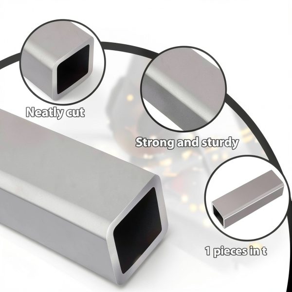 Zonon Square Hot Rolled Steel Tube 2in x 2in 1/4in Wall 6in Length-2
